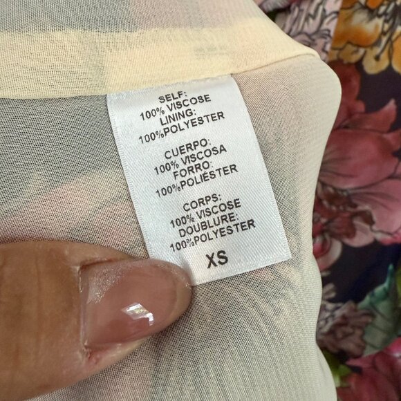 Rachel Pally Birdie Floral High Neck Open Back Asymmetric Midi Dress Womens XS - Picture 5 of 8